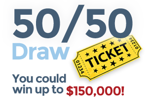 Get your ticket for the 50/50 Draw